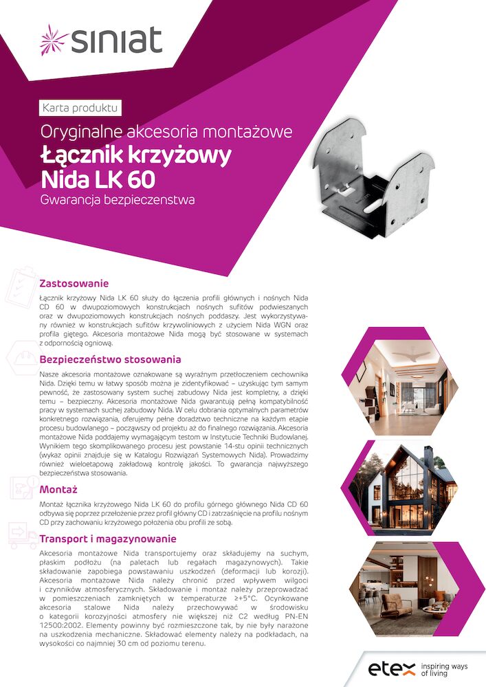 Łącznik krzyżowy Nida LK 60