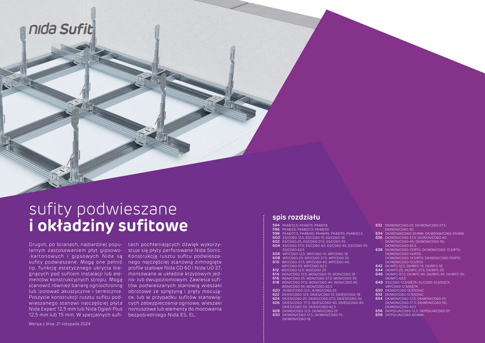 Rozdział 6: Sufity podwieszane Nida Sufit
