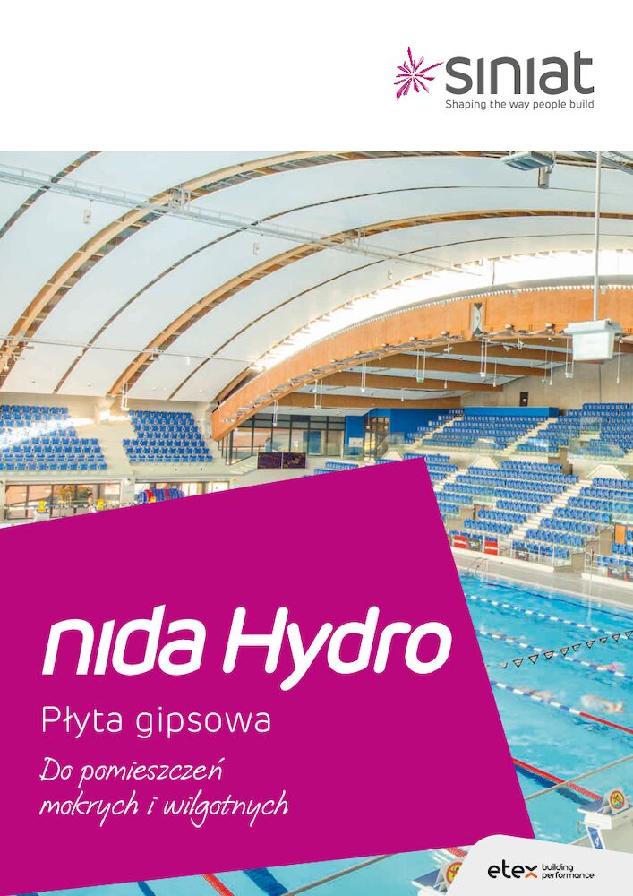 Płyta Nida Hydro. Zastosowanie wewnętrzne.