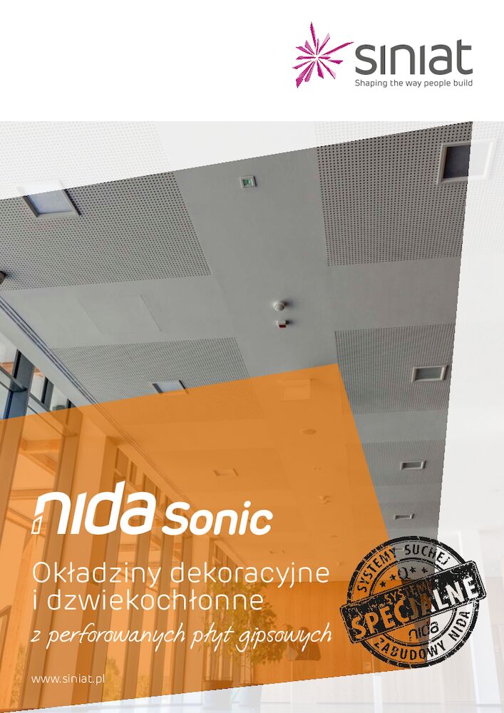 Dźwiękochłonna płyta gipsowa Nida Sonic